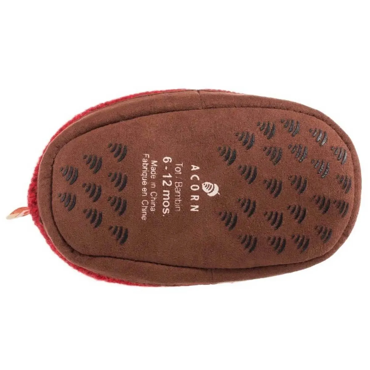 Acorn Kids' Slippers - Easy Bootie, Red Ragg Wool, TL | A10157BFPTL