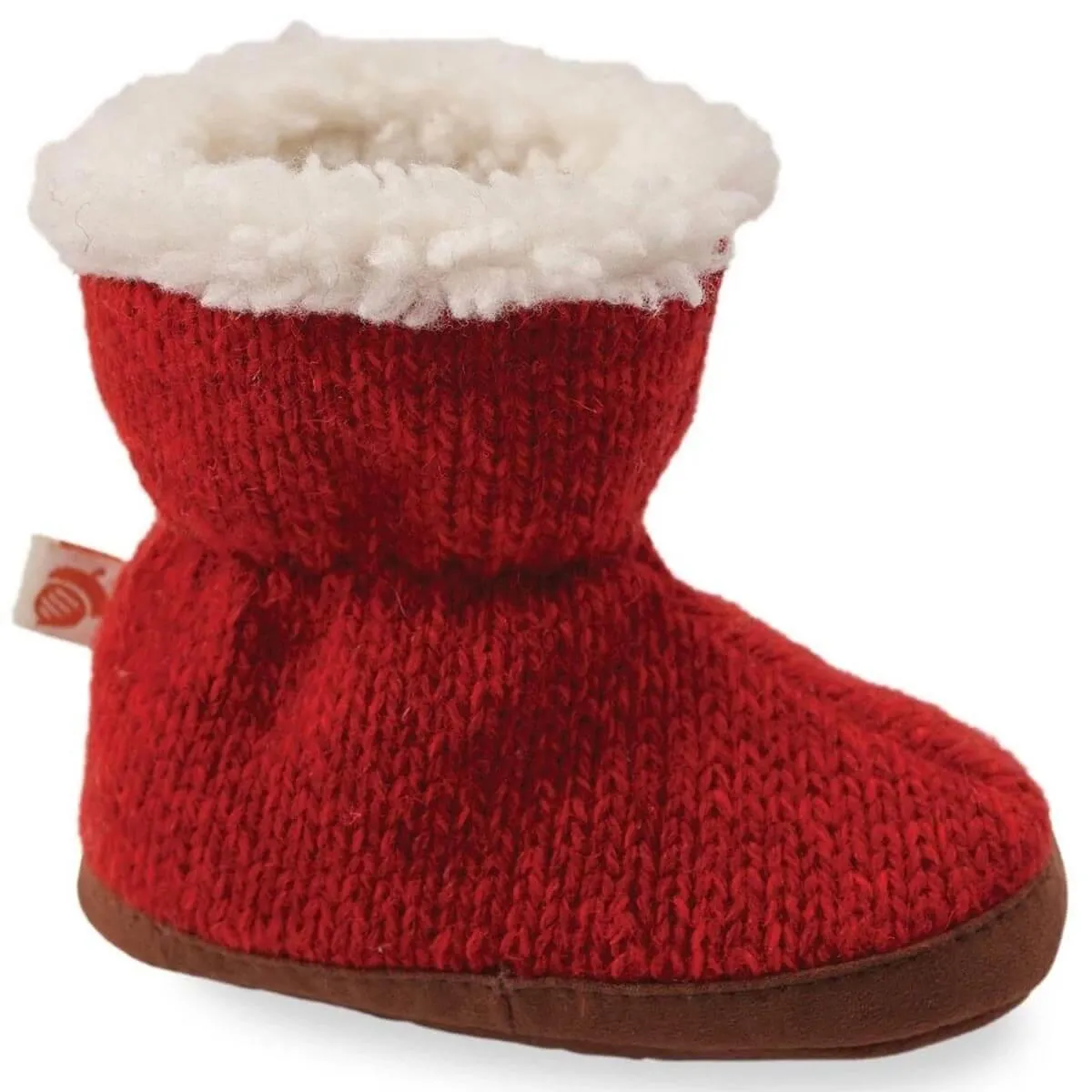 Acorn Kids' Slippers - Easy Bootie, Red Ragg Wool, TL | A10157BFPTL