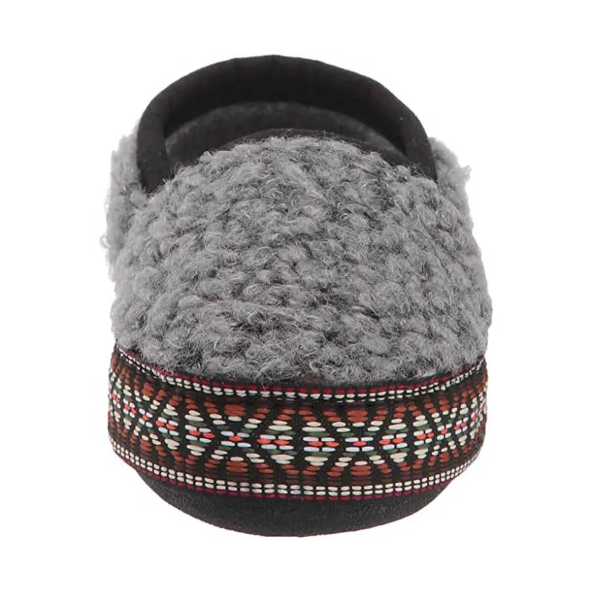 Acorn Kids' Slippers - L’il Woven Trim Moccasins, Stormy Grey, K5/6 | A19009STG5-6