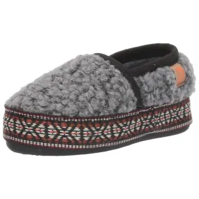 Acorn Kids' Slippers - L’il Woven Trim Moccasins, Stormy Grey, K5/6 | A19009STG5-6