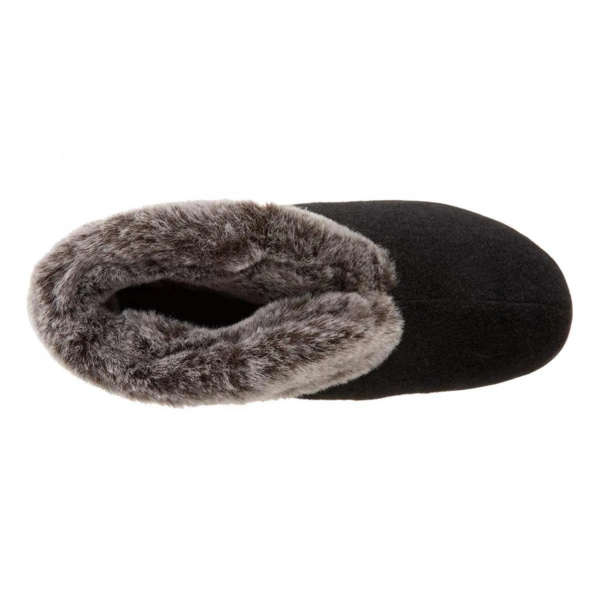 Acorn Women's Slipper - Chinchilla Bootie II Faux Fur, Black | A11043