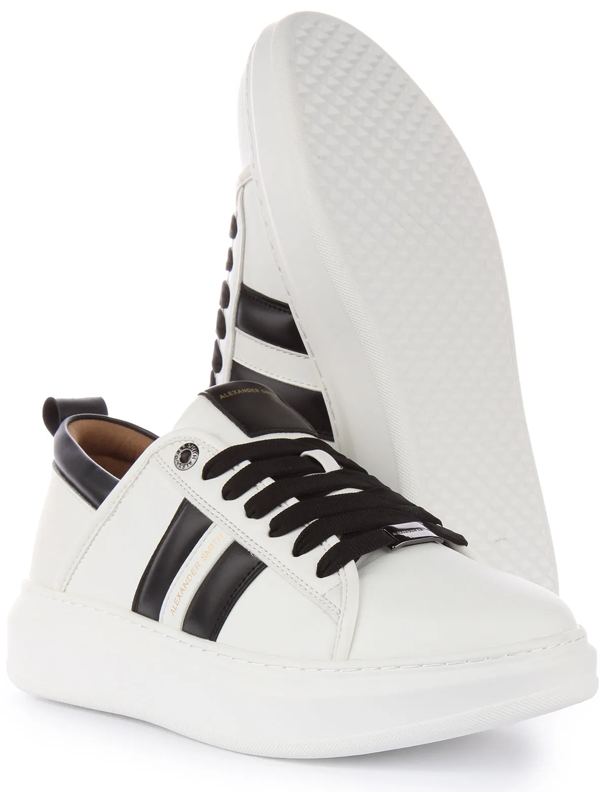 Alexander Smith Aeaywau21Wbk In White Black For Men