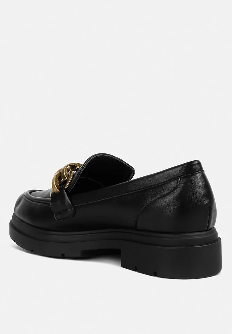 Arthur Faux Leather Chunky Platform Loafers