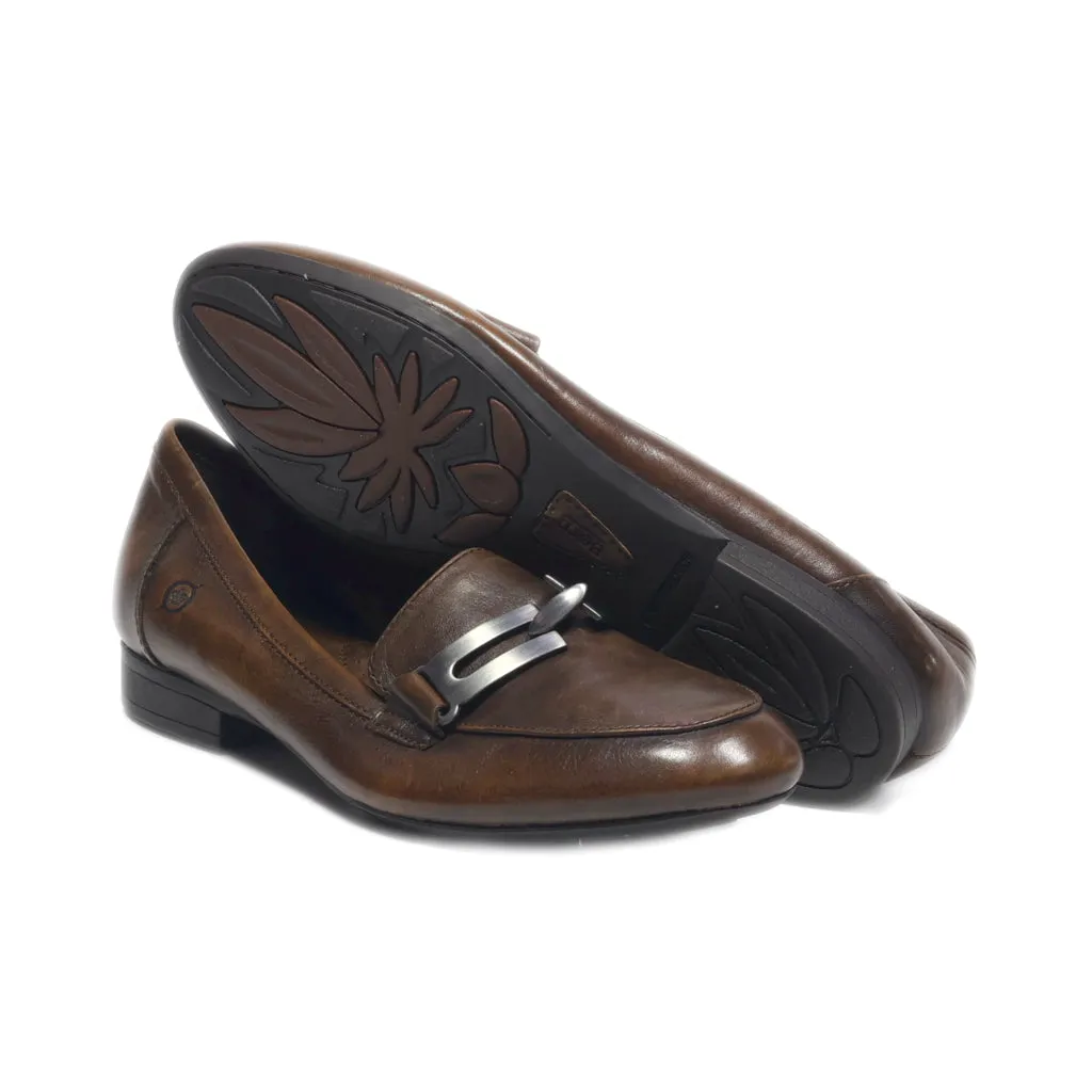 Born Loafers Leather Brown Colour For Women