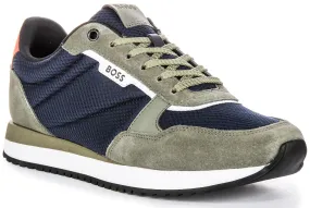 Boss Kai Runner In Blue Grey For Men