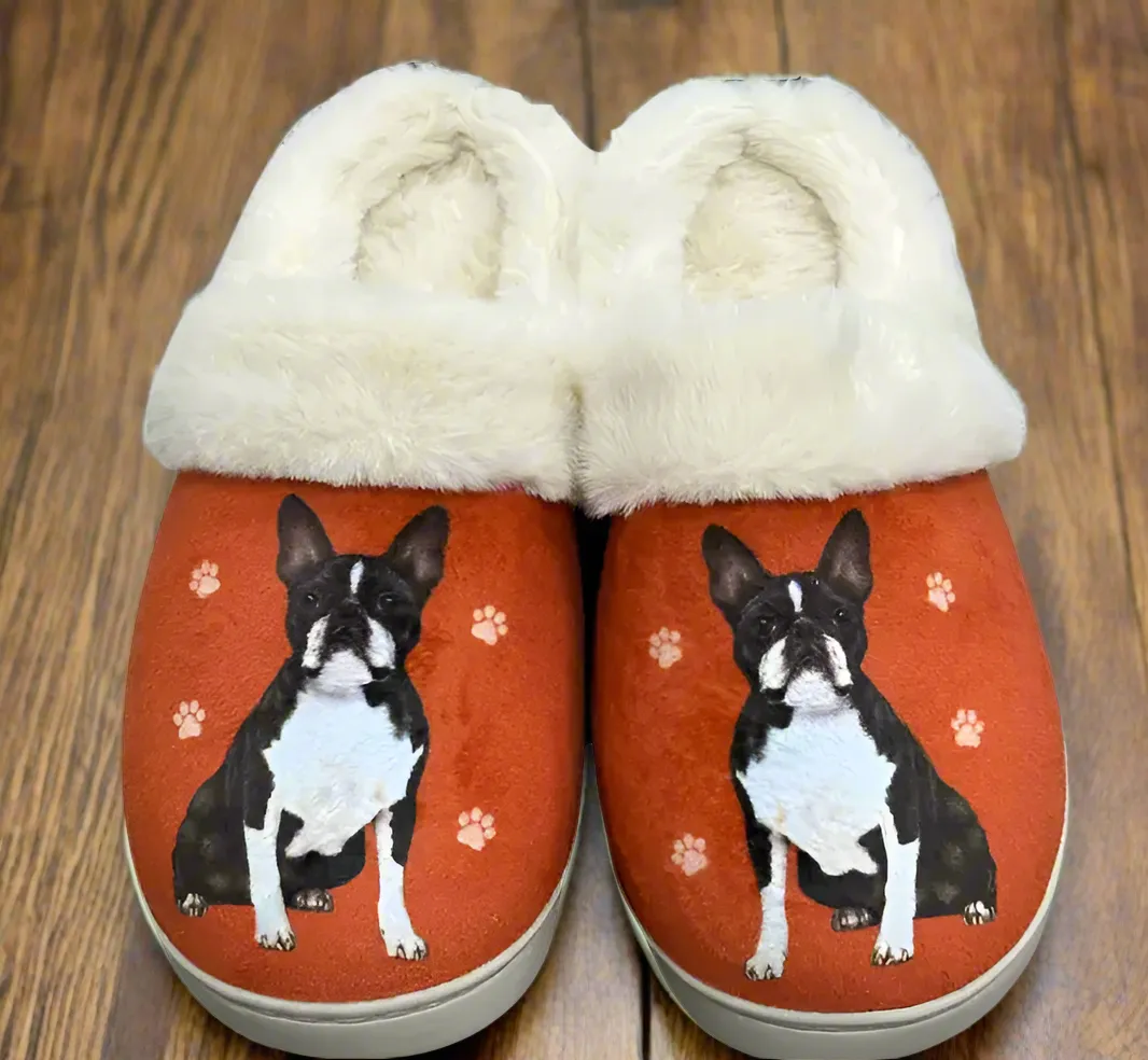 Boston Terrier Snuggs Slippers