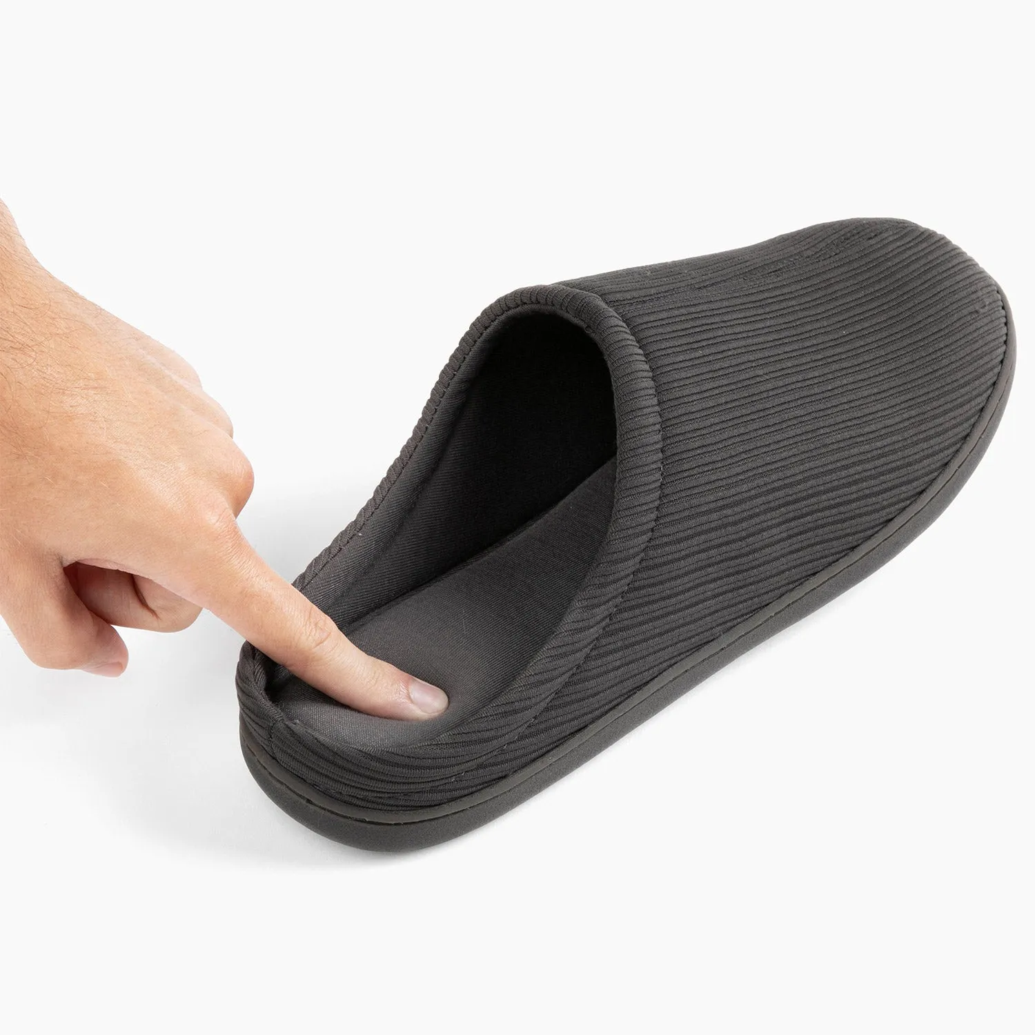 Brookstone Classic Comfort Memory Foam Slippers - Men's