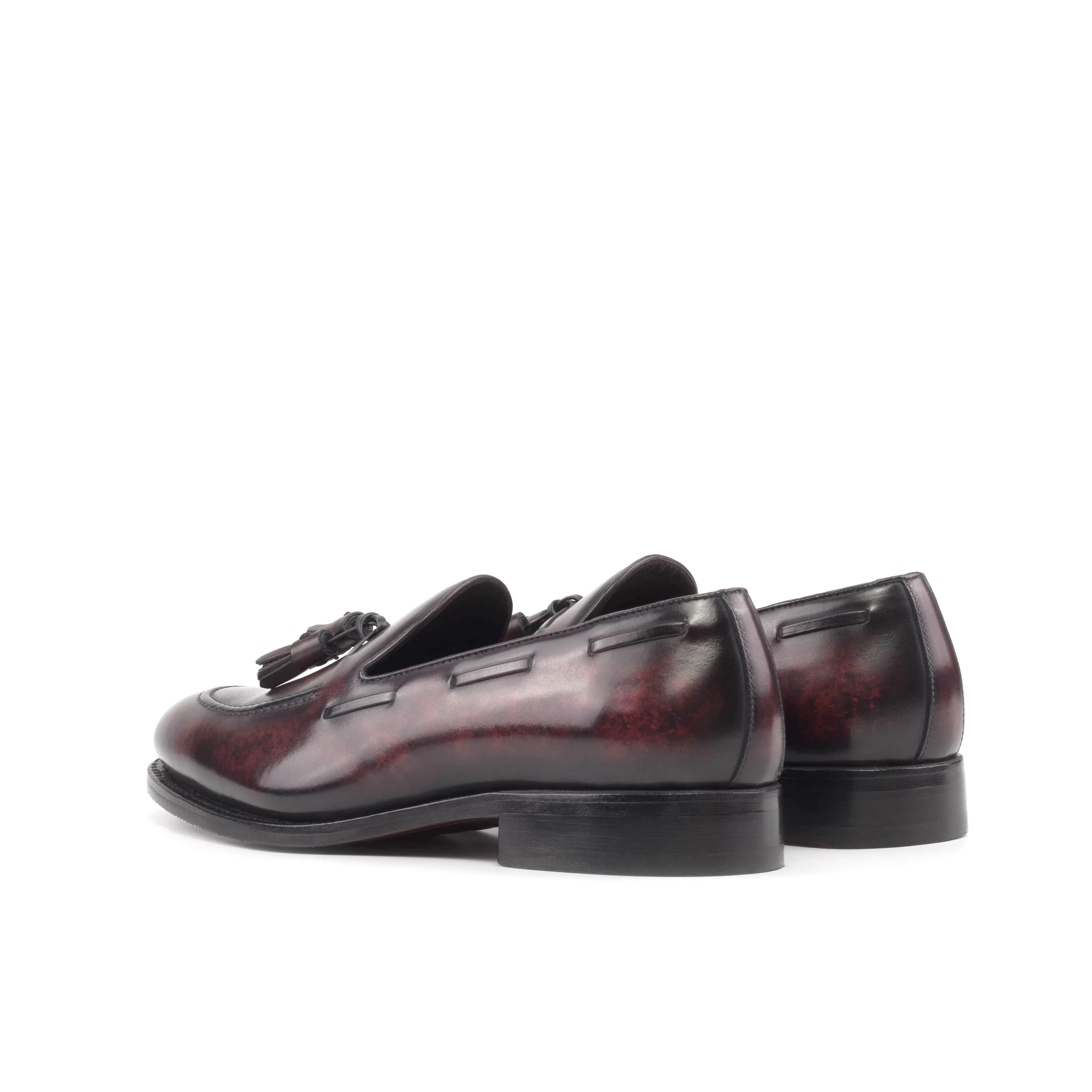 Burgundy Patina Tassel Loafers