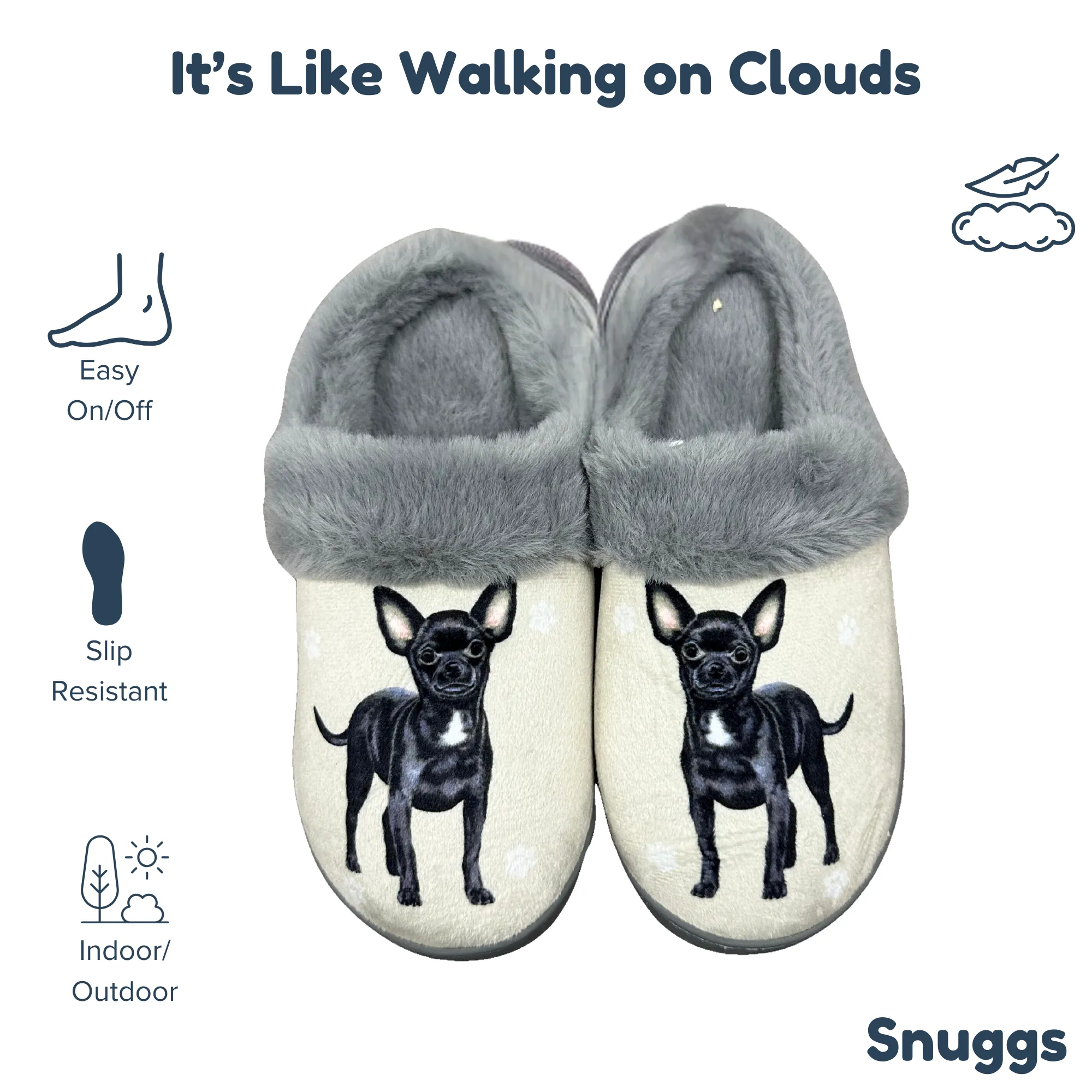 Chihuahua , Black Snuggs Slipper