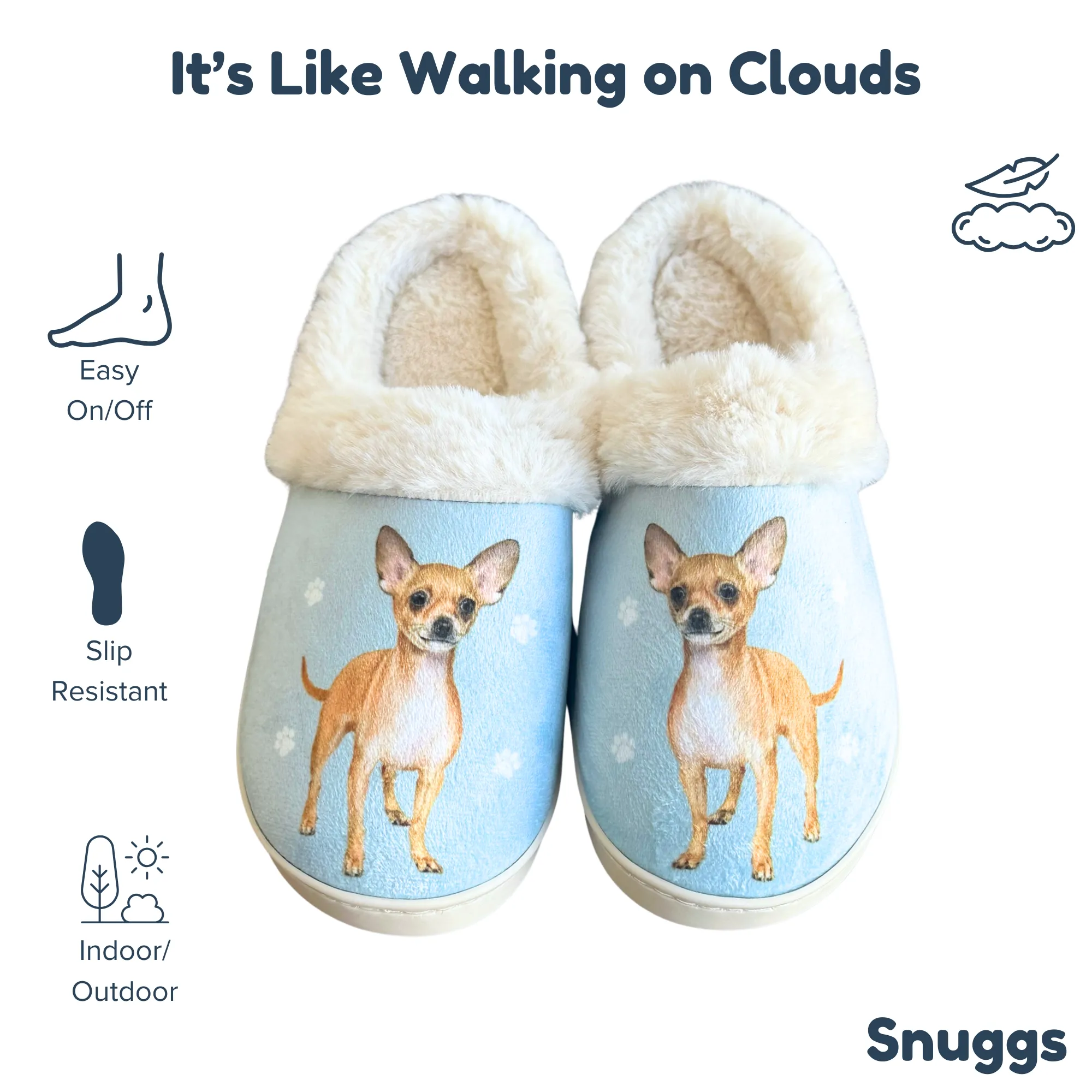 Chihuahua, Fawn Snuggs Slippers