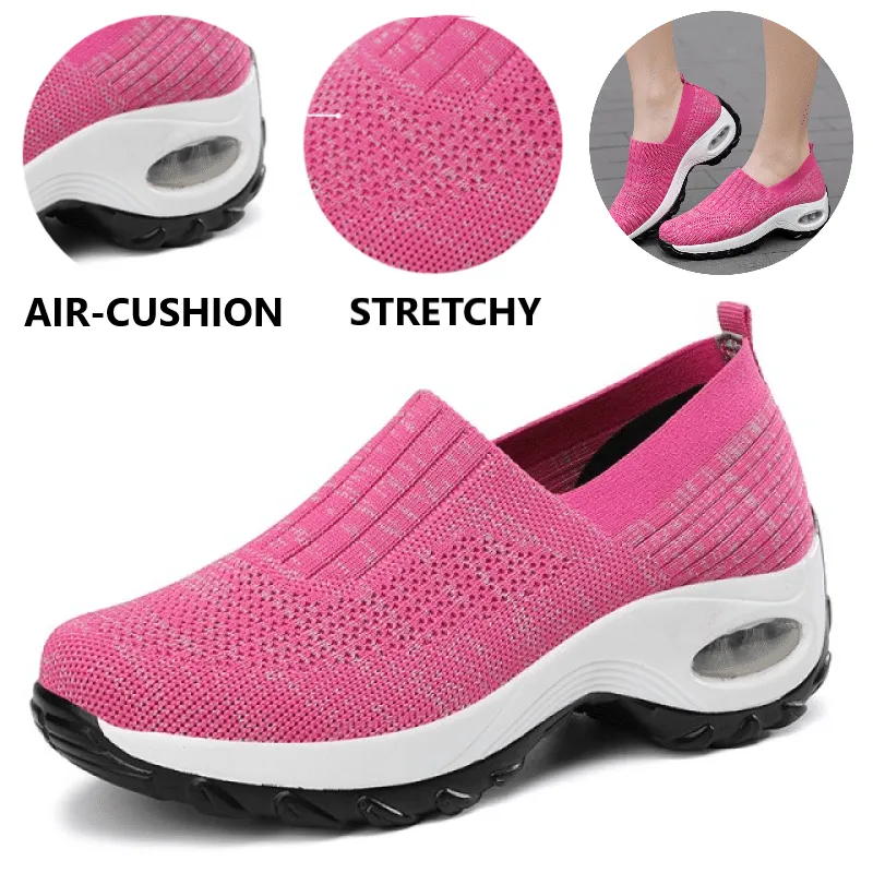 Cilooll Slip On Comfortable Women Walking Running Shoes