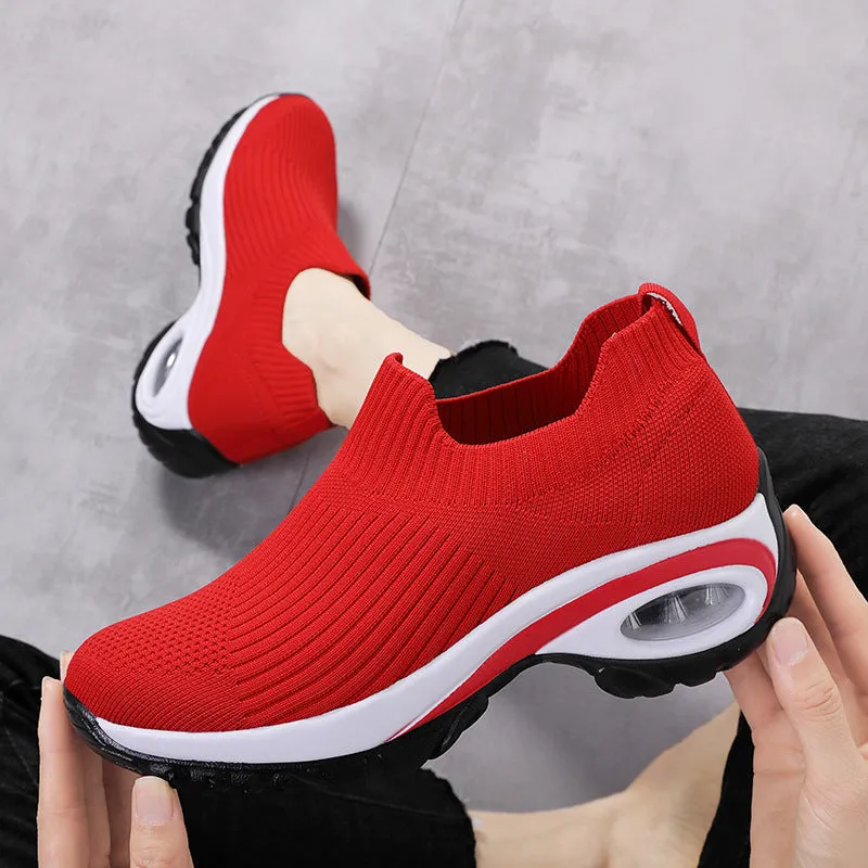 Cilooll Slip On Comfortable Women Walking Running Shoes