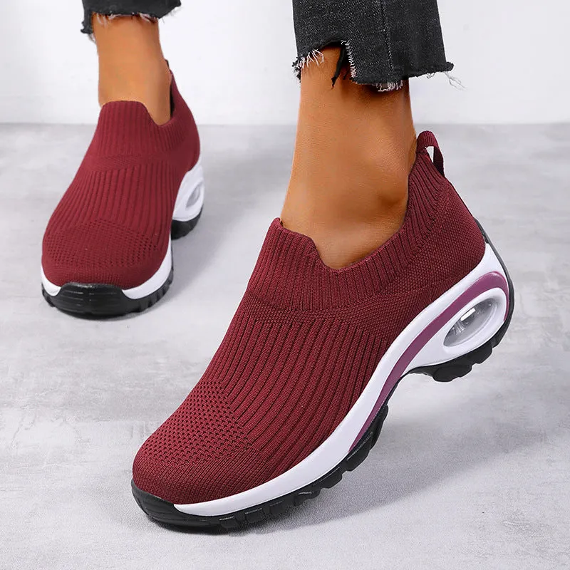 Cilooll Slip On Comfortable Women Walking Running Shoes