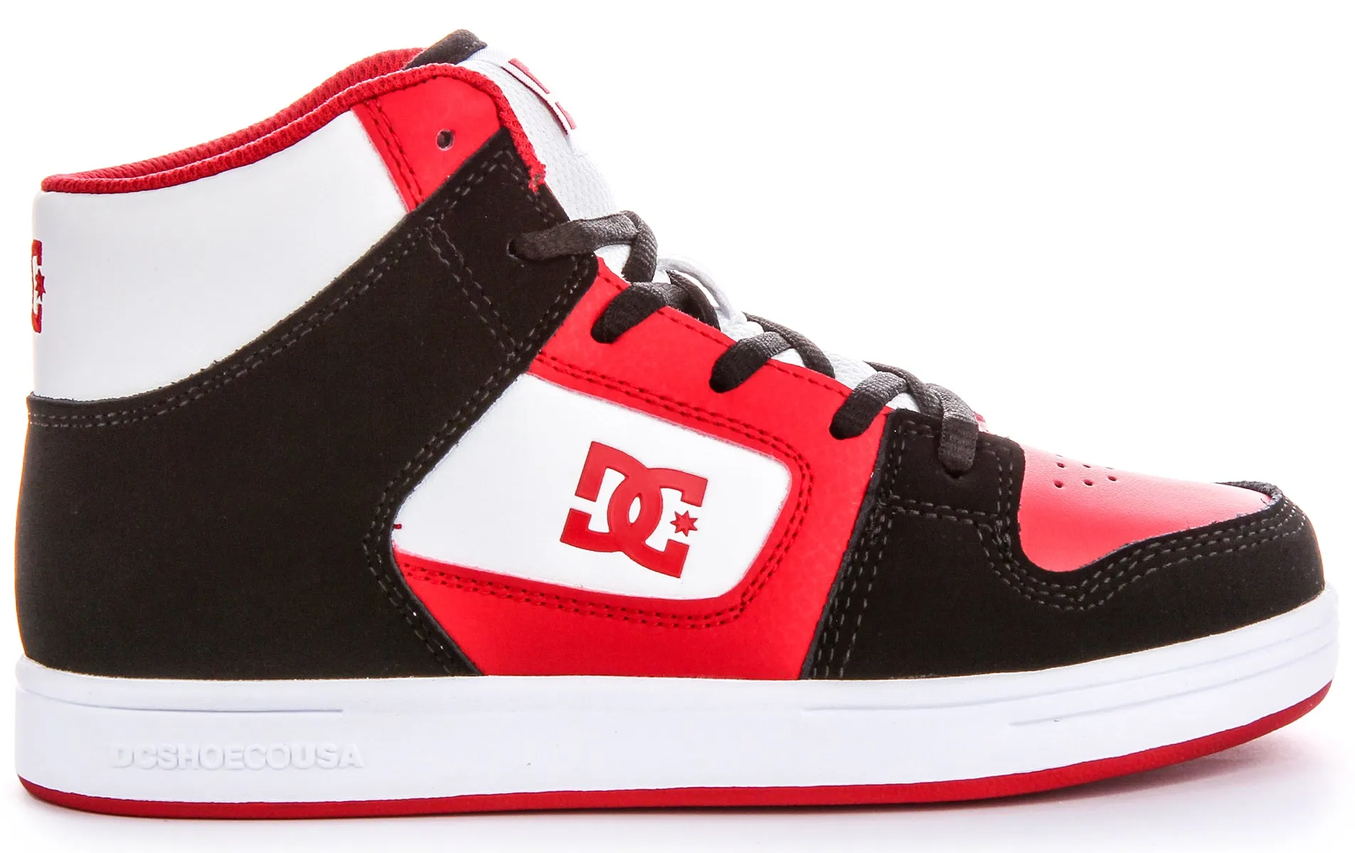 Dc Shoes Manteca 4 Hi In White Black Red For Youth