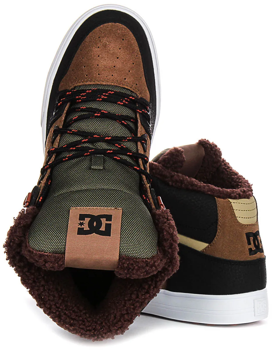 Dc Shoes Pure High Winter In Brown Black For Men