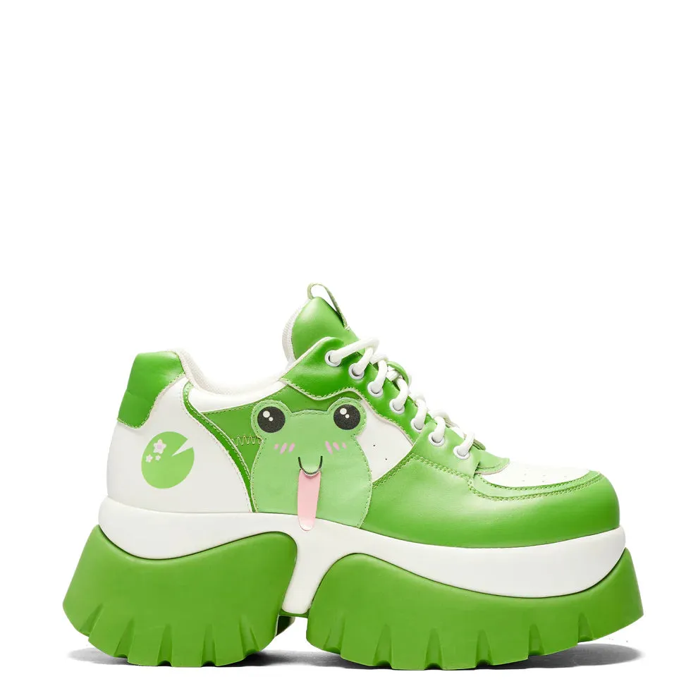 Fwoggy Woggy Says Hi Chunky Trainers - Green-Size 5-Clearance