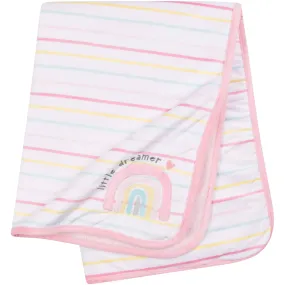 Girls Rainbow Plush Blanket