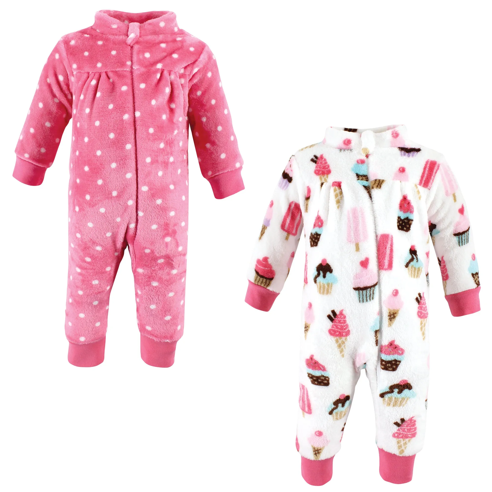 Hudson Baby Plush Jumpsuits, Ice Cream