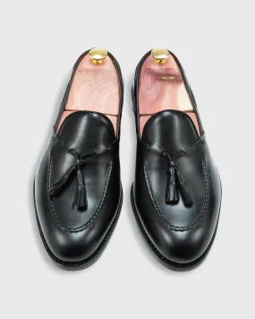 Italian Tassel Loafer in Black Calfskin