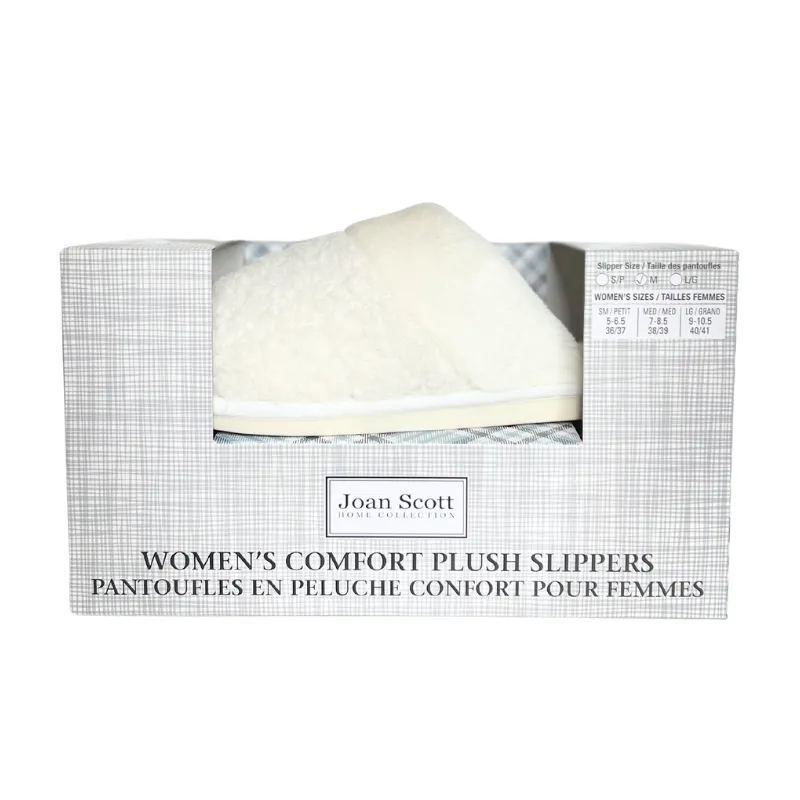 Joan Scott Memory Foam Slipper Cream