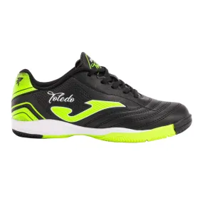 Joma Jr Toledo Indoor Shoe-Black/Florecent Green