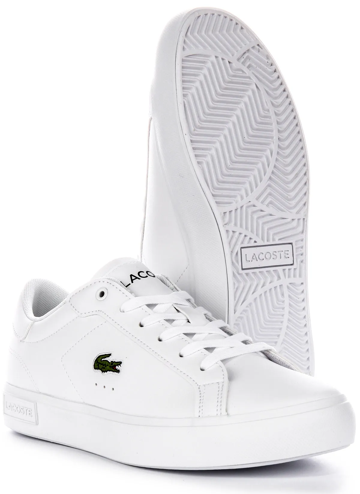 Lacoste Powercourt In White For Junior