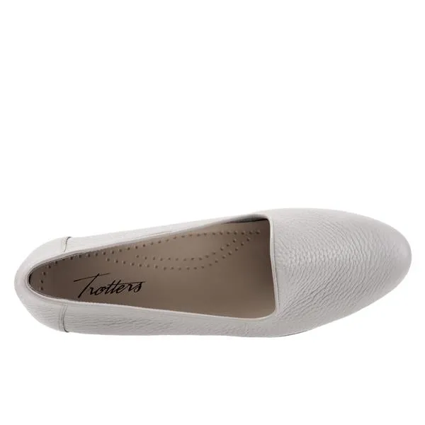 Liz Tumbled Grey Slip-on Shoes