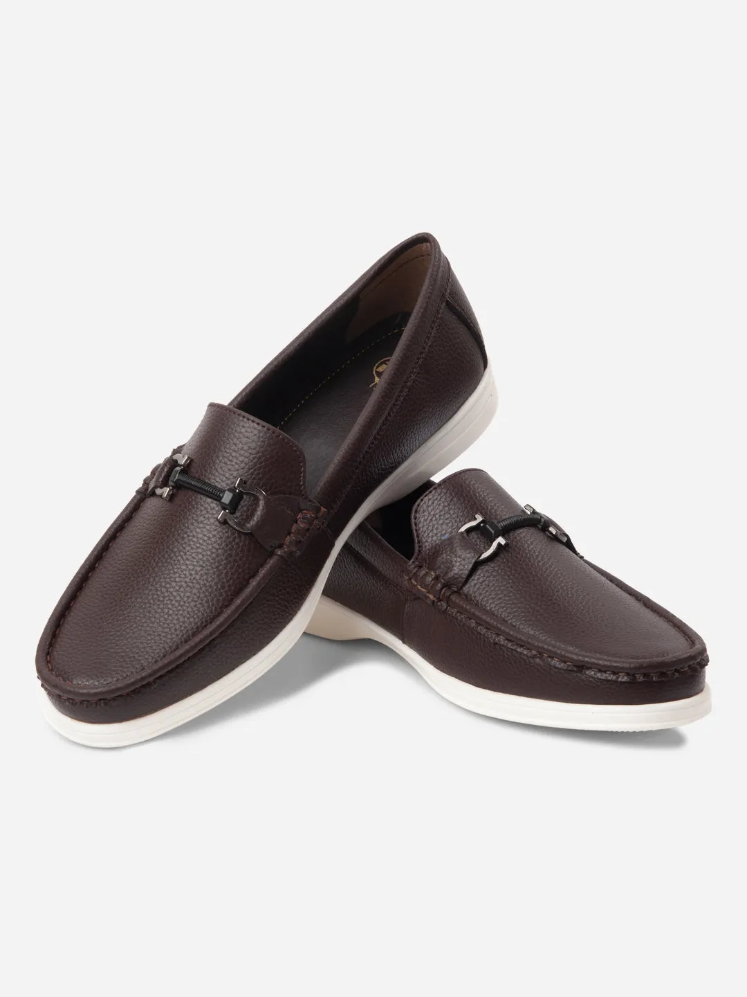 Men's Brown Moc Toe Casual Loafer (IX4107)