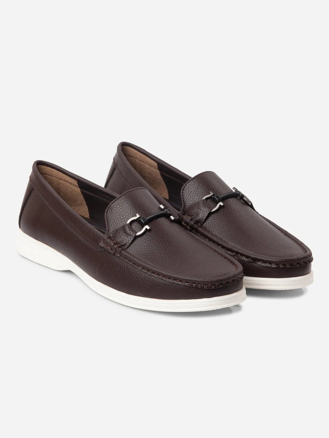 Men's Brown Moc Toe Casual Loafer (IX4107)