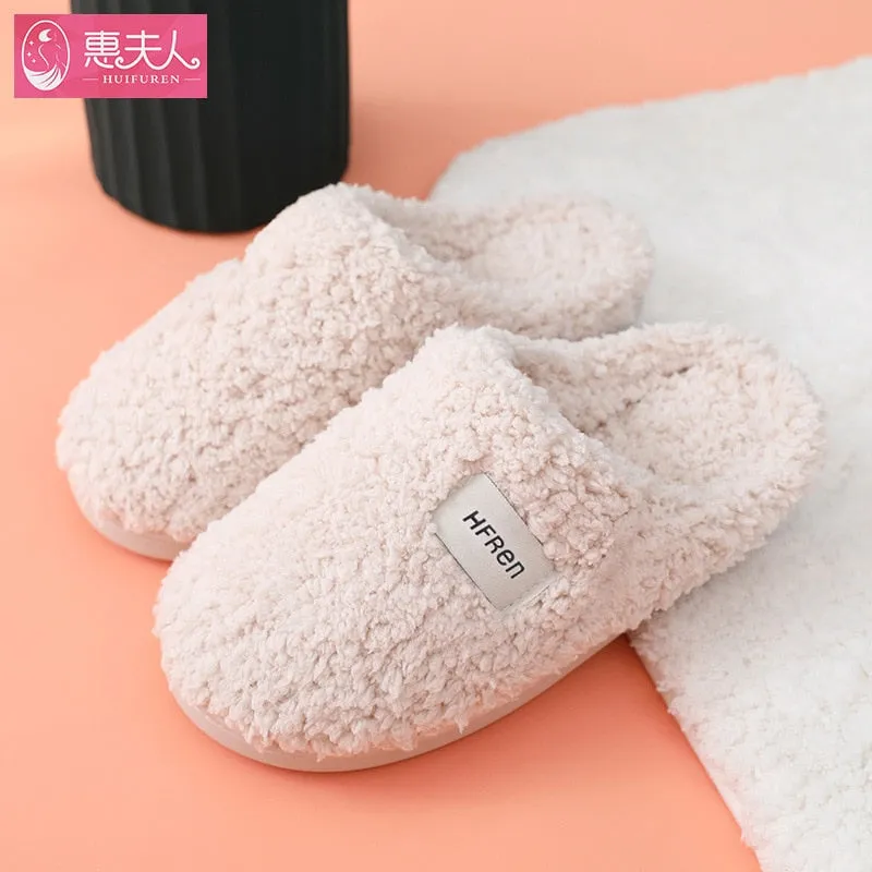 New Autumn Winter Women Men Slippers Bottom Soft insole Home Shoes Thick Slippers Indoor non-slip slide Comfortable footwear