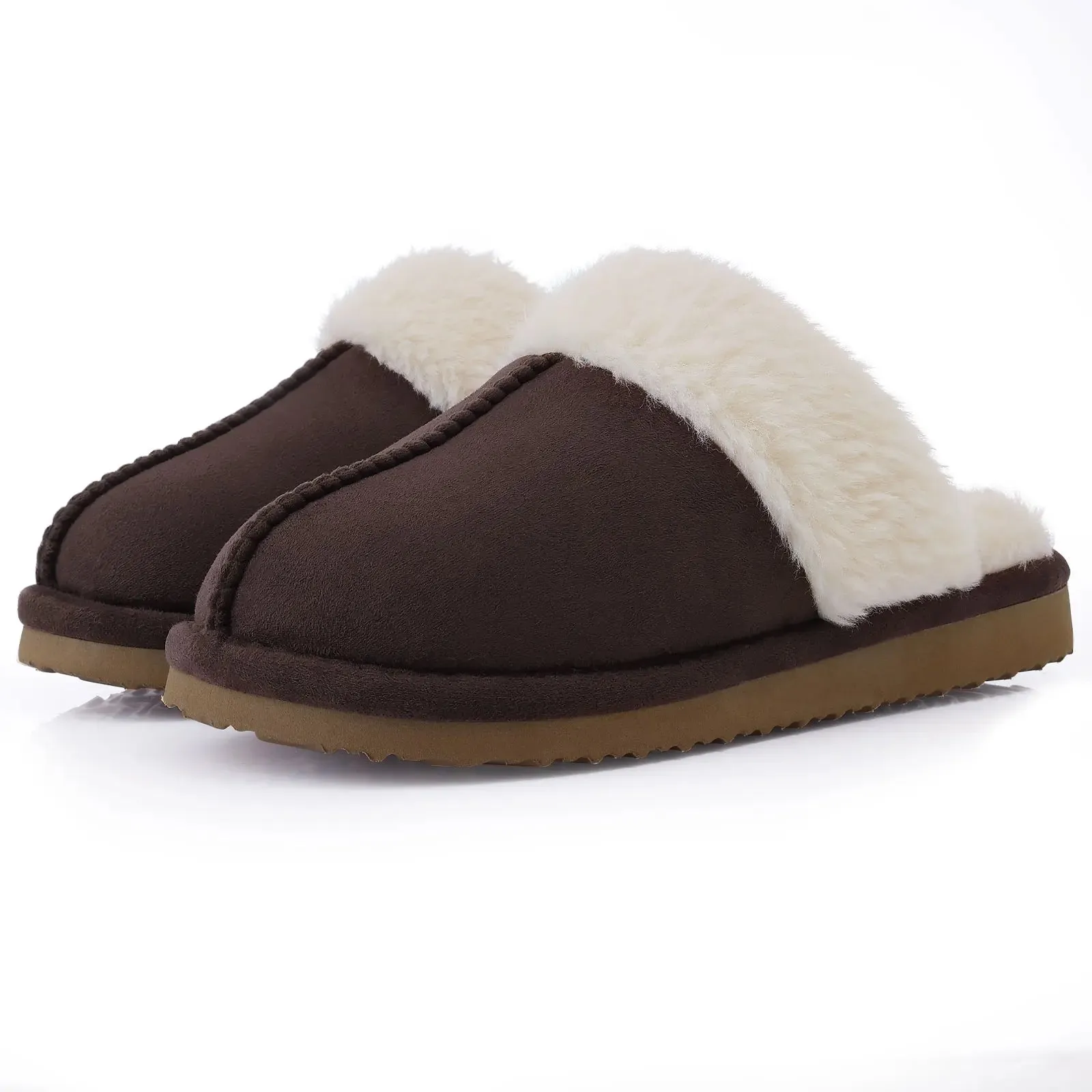 Pallene Winter Fur Slippers Women Men New Fashion Indoor Warm Cozy Fuzzy Flats Slides Warm Home Short Plush Slippers Suede Mules