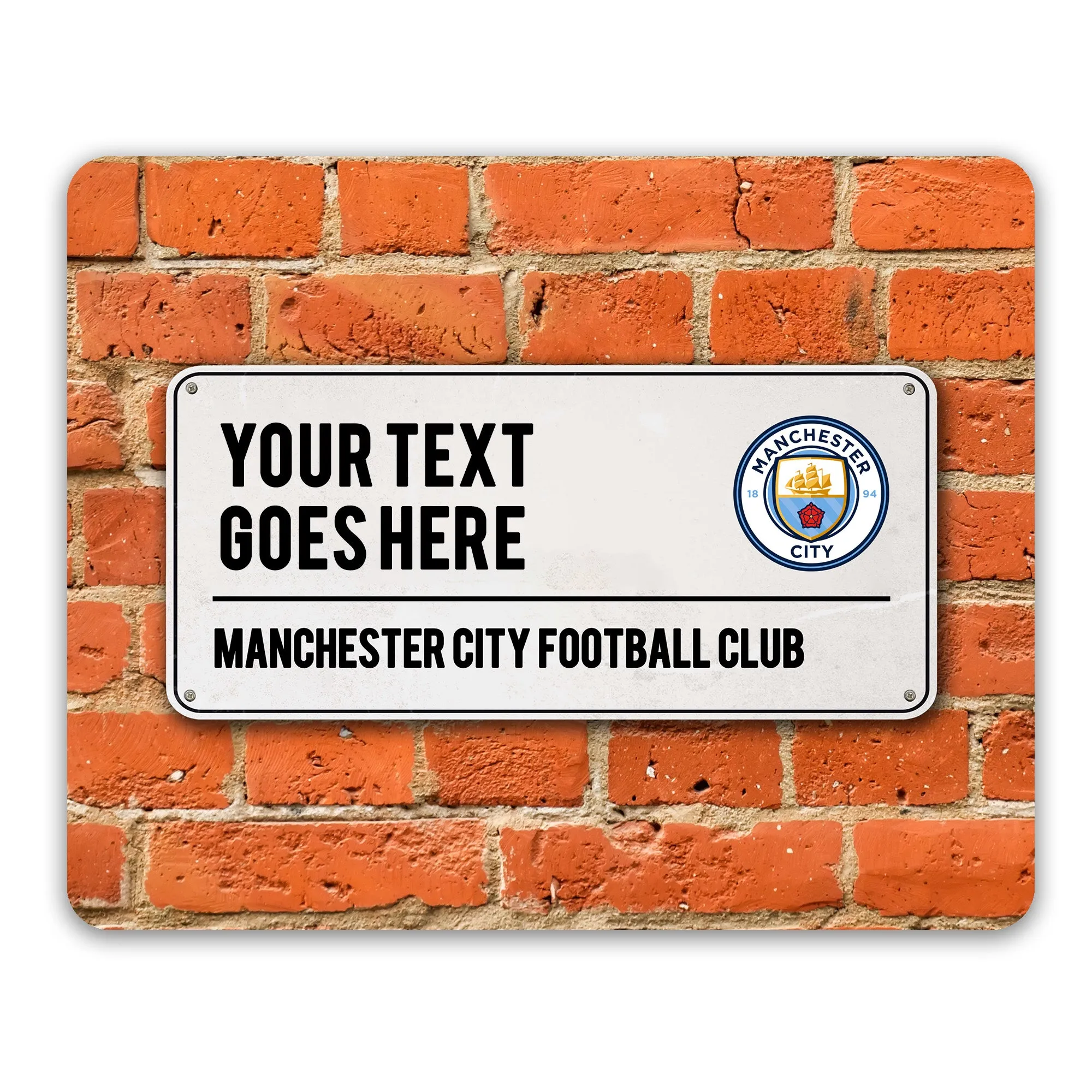 Personalised Manchester City FC Street Sign Mouse Mat