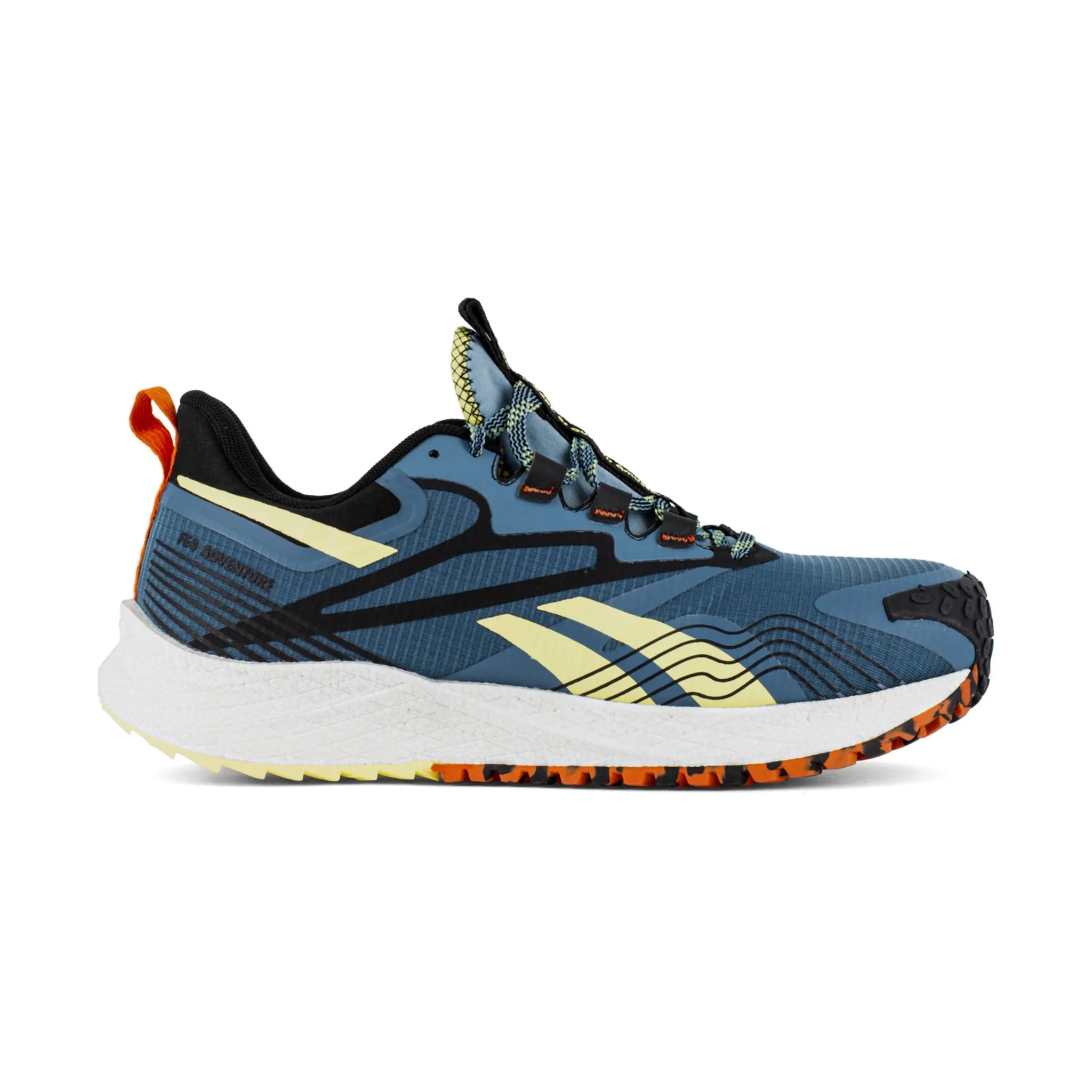 Reebok Work Men's Low Top Trail Grip Athletic FE4 Adventure Work Shoes - Blue/Yellow/Black