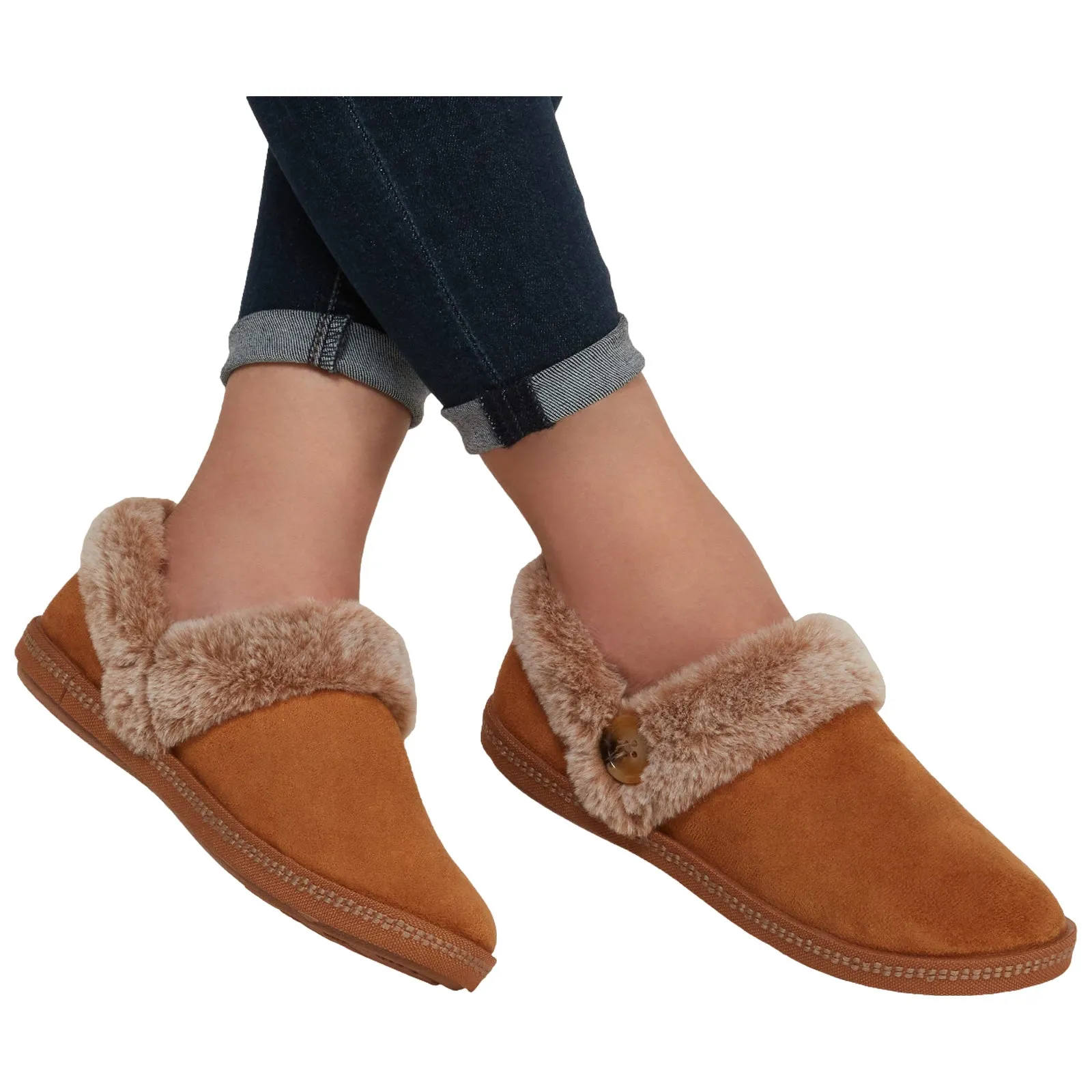 Skechers Ladies Cozy Campfire - French Toast Slippers