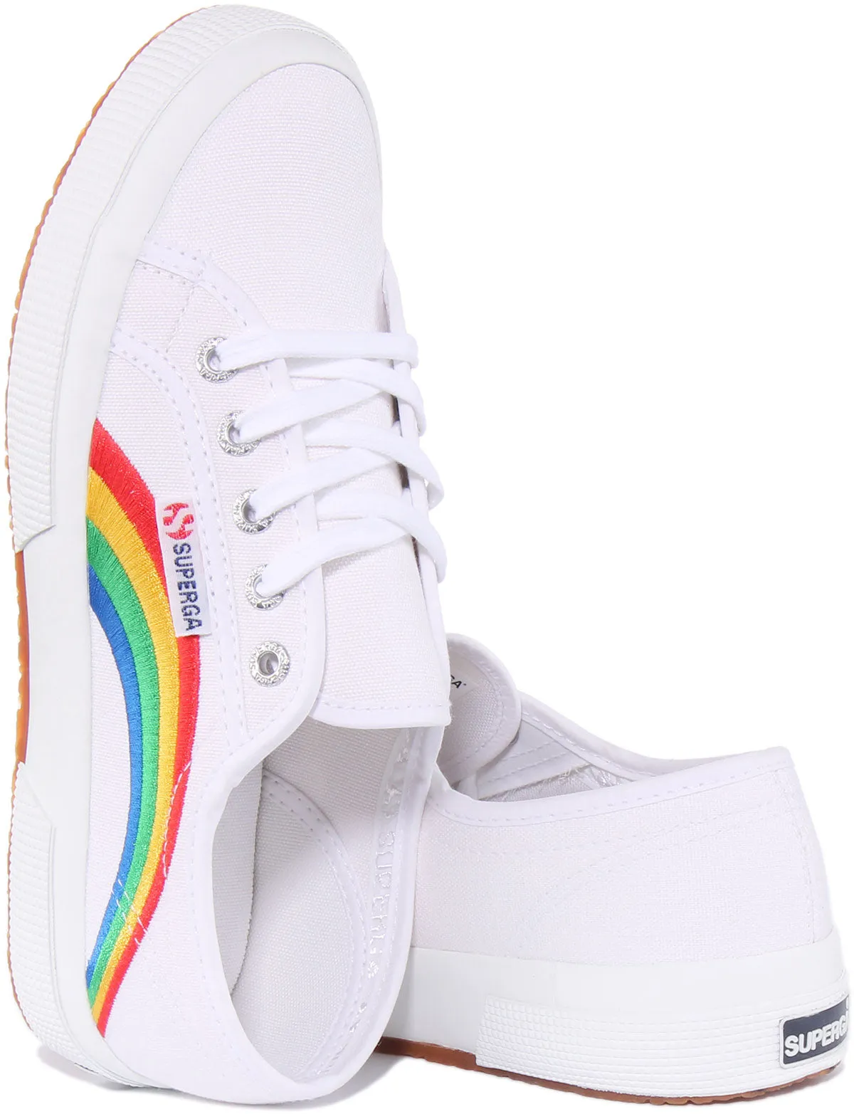 Superga 2750 Cotu In White Rainbow