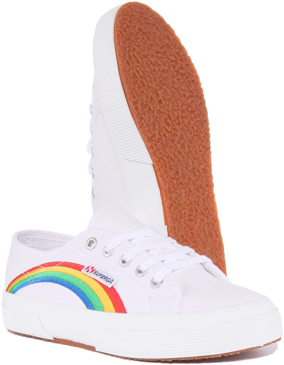 Superga 2750 Cotu In White Rainbow