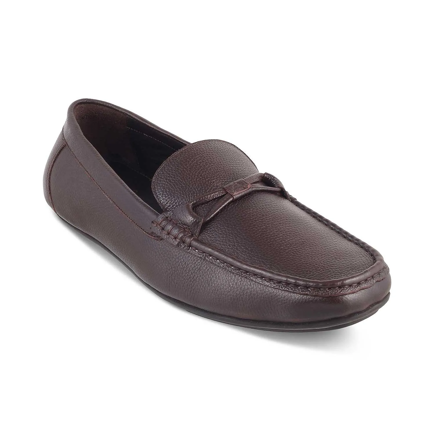 The Levent Brown Men's Leather Driving Loafers Tresmode