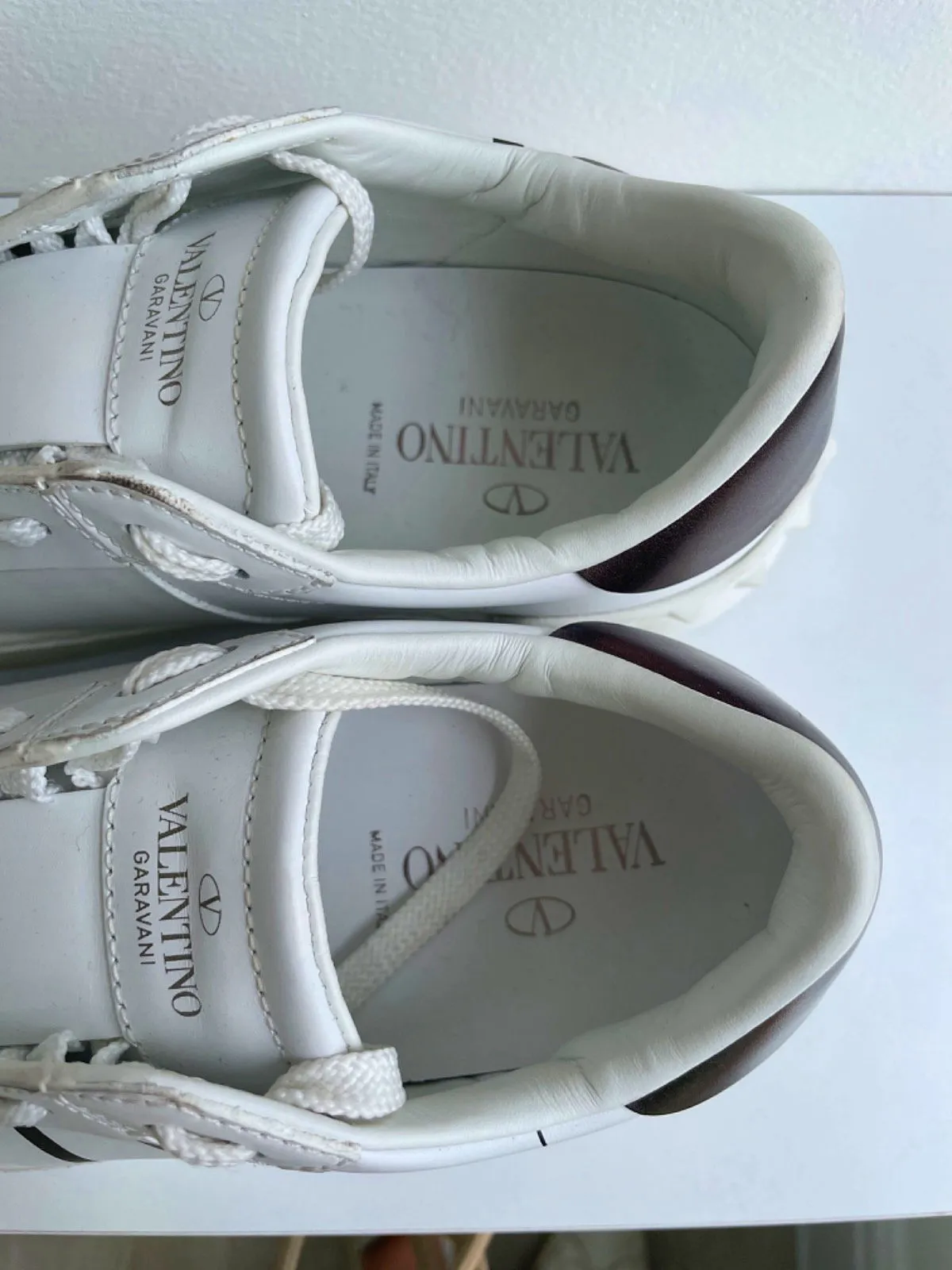 Valentino White VLTN Leather Trainers EU 36 UK 3