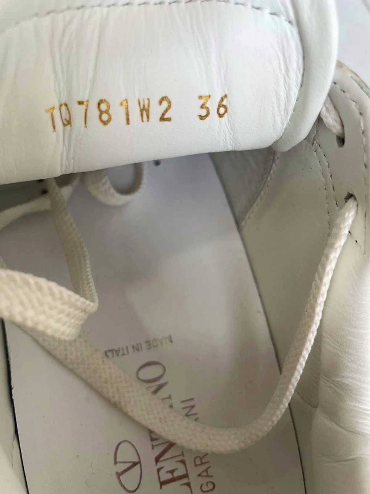 Valentino White VLTN Leather Trainers EU 36 UK 3