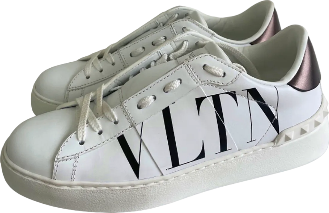 Valentino White VLTN Leather Trainers EU 36 UK 3