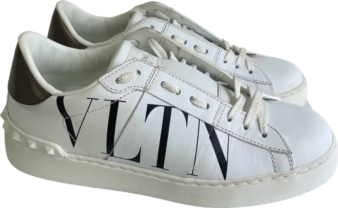 Valentino White VLTN Leather Trainers EU 36 UK 3