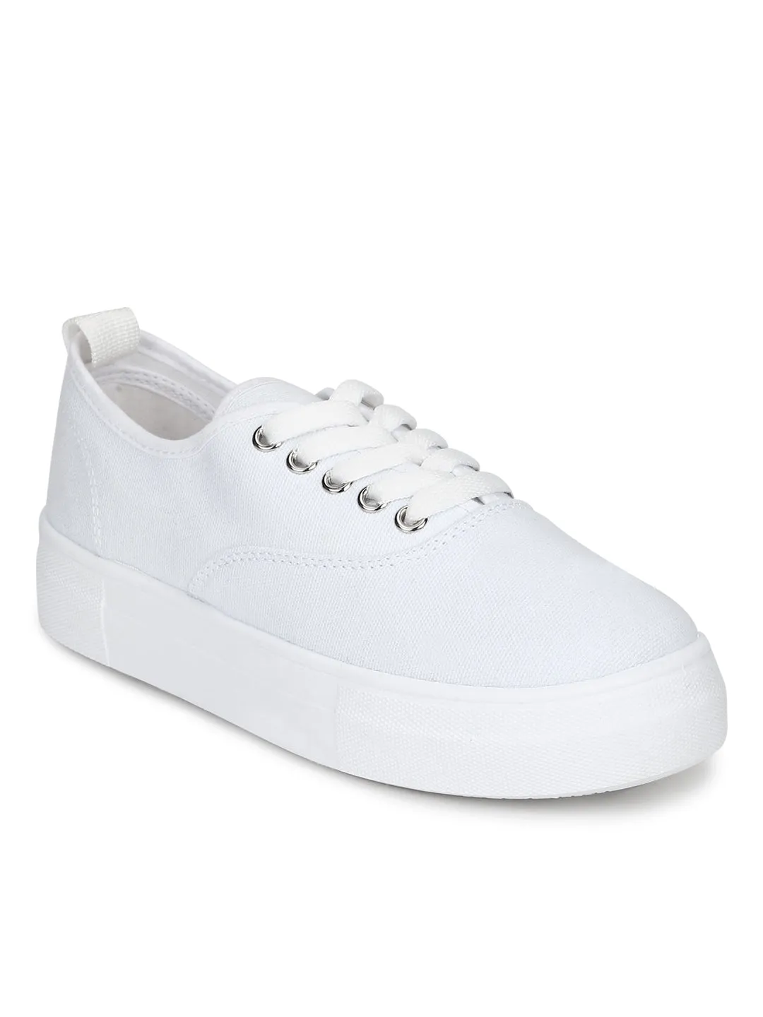 White Canvas Trainers