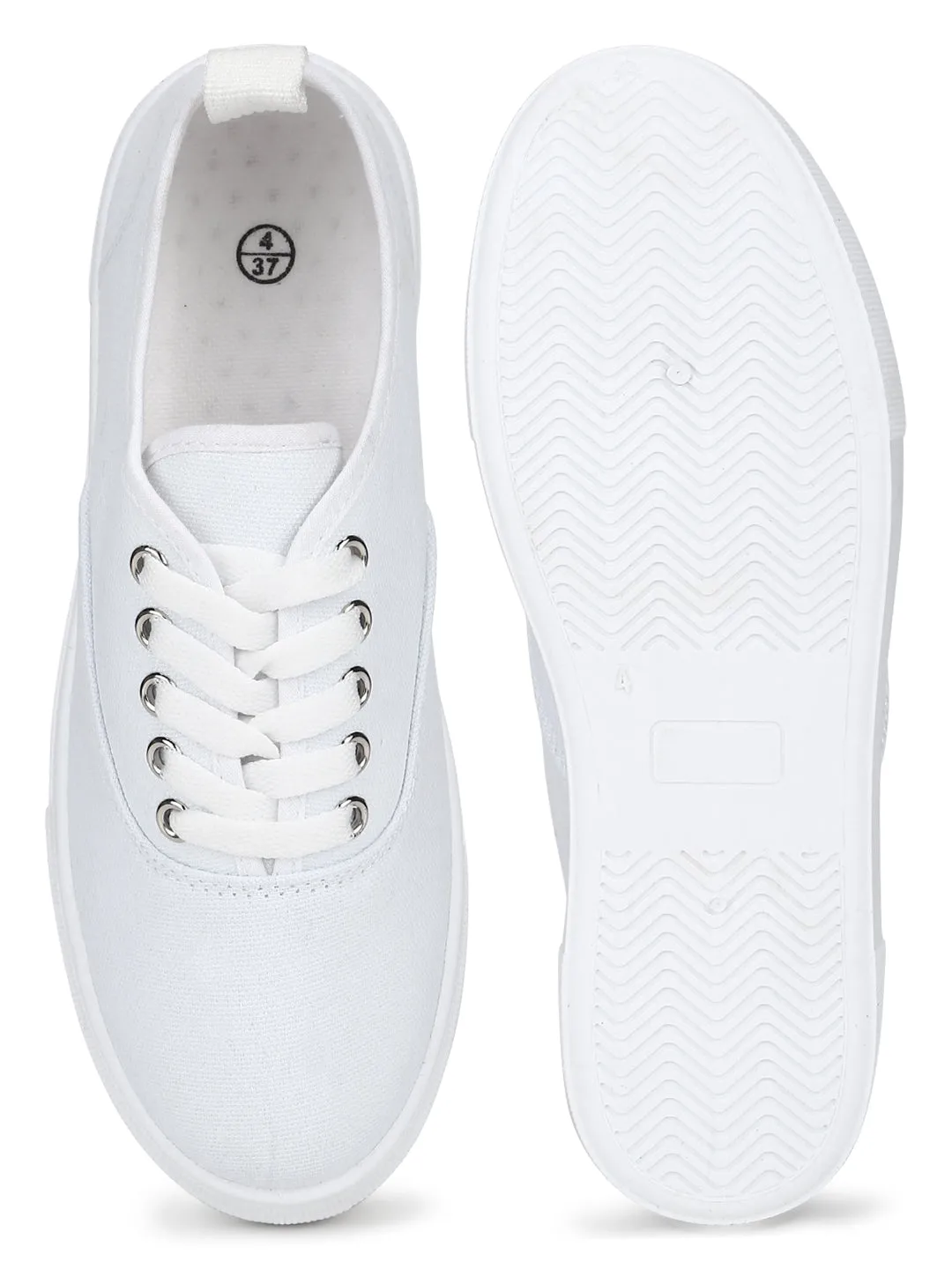 White Canvas Trainers