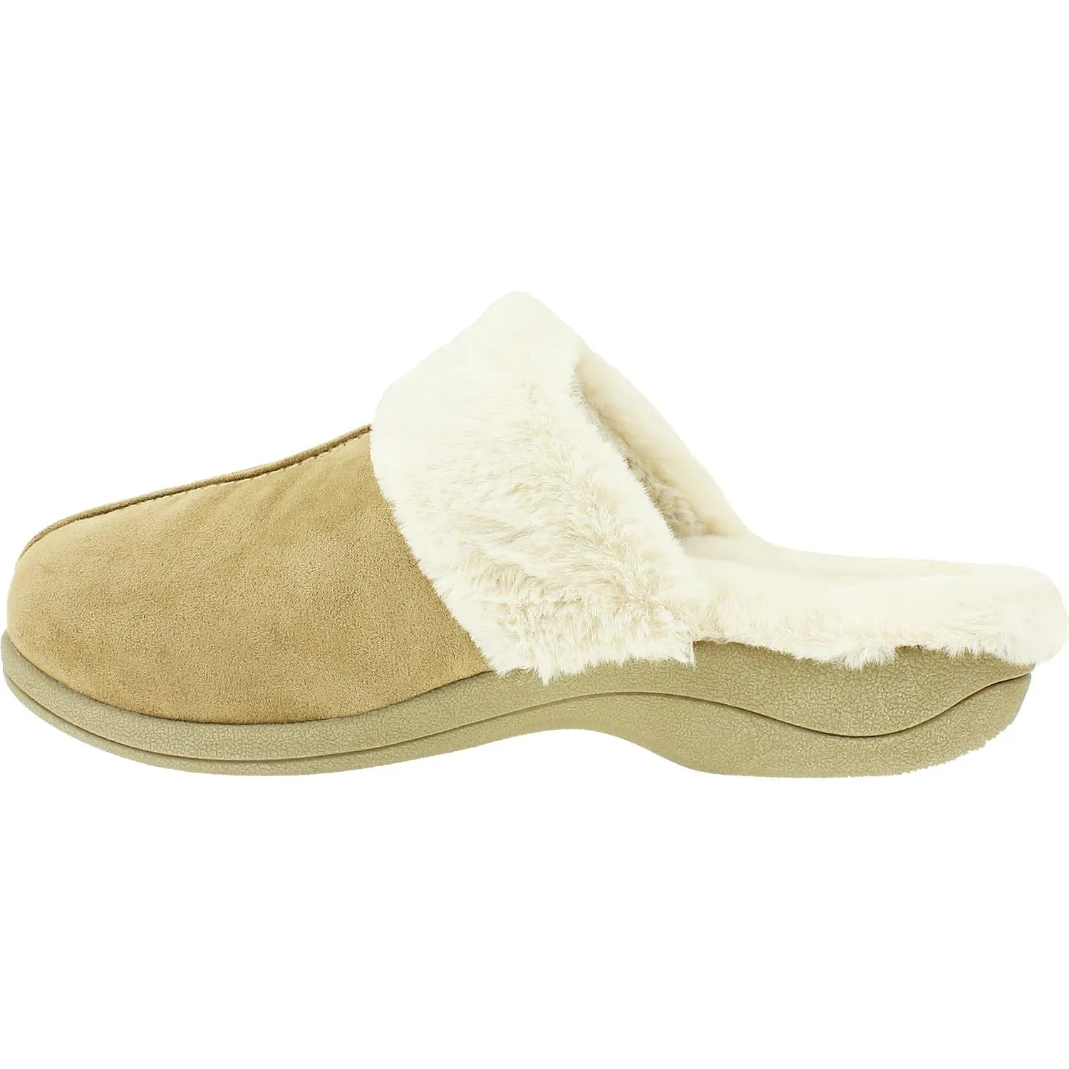 Women's Powerstep Luxe Slippers Taupe Synthetic